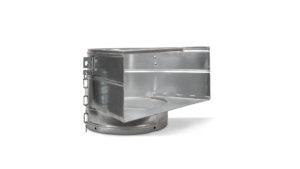 Top metal hopper for rubber chute